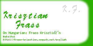 krisztian frass business card